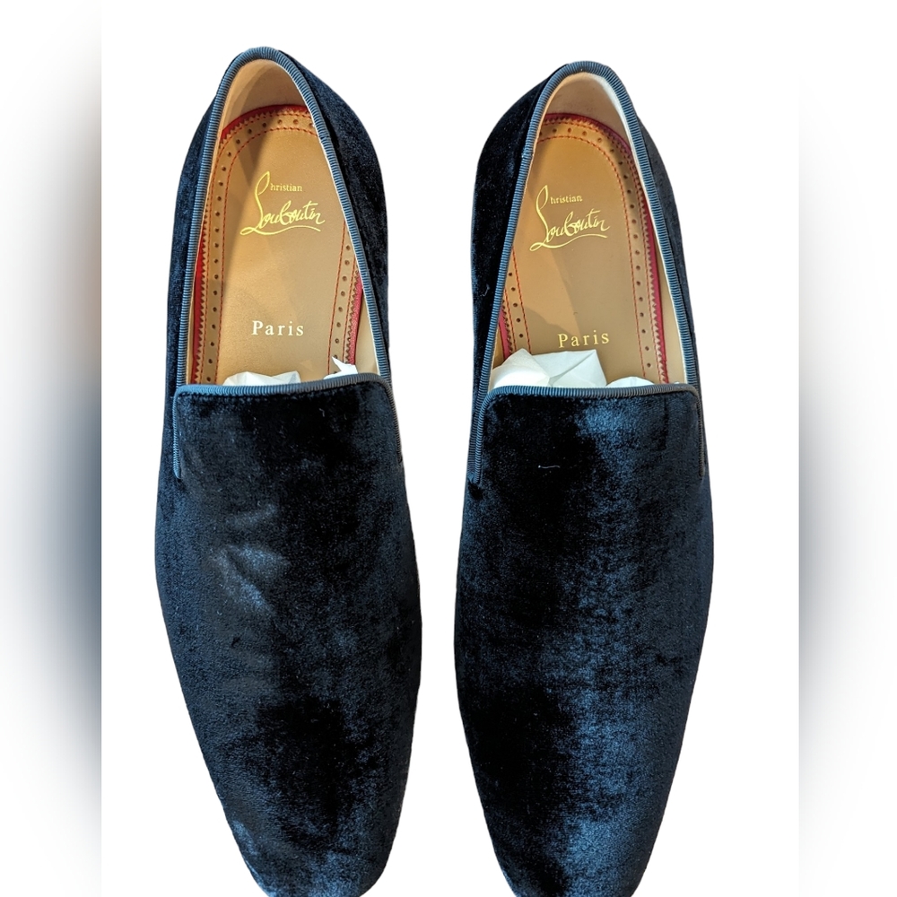 Christian Louboutin Men's Dandelion Velvet Loafers